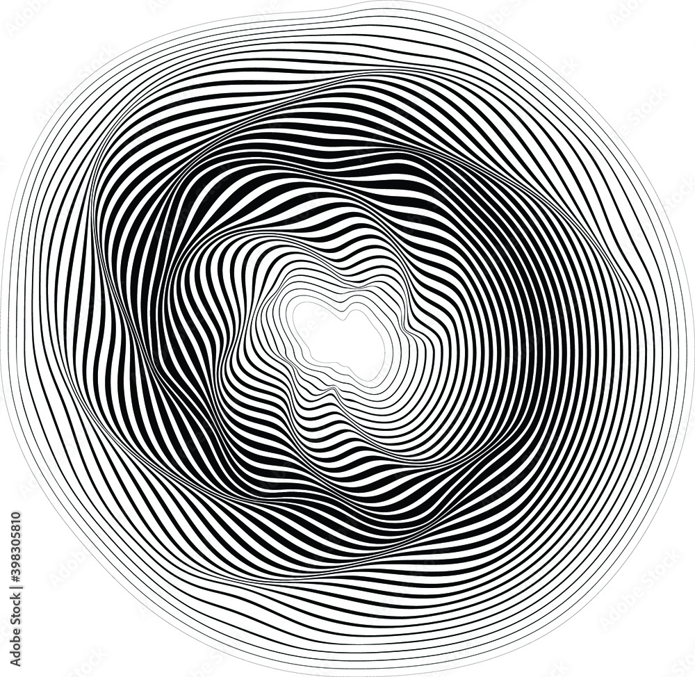 Lines in Circle Form . Spiral Vector Illustration .Technology round. Wave Logo . Design element . Abstract Geometric shape . Lines in Circle Form . Spiral Vector Illustration .Technology round. Wave Logo . Design element . Abstract Geometric shape .