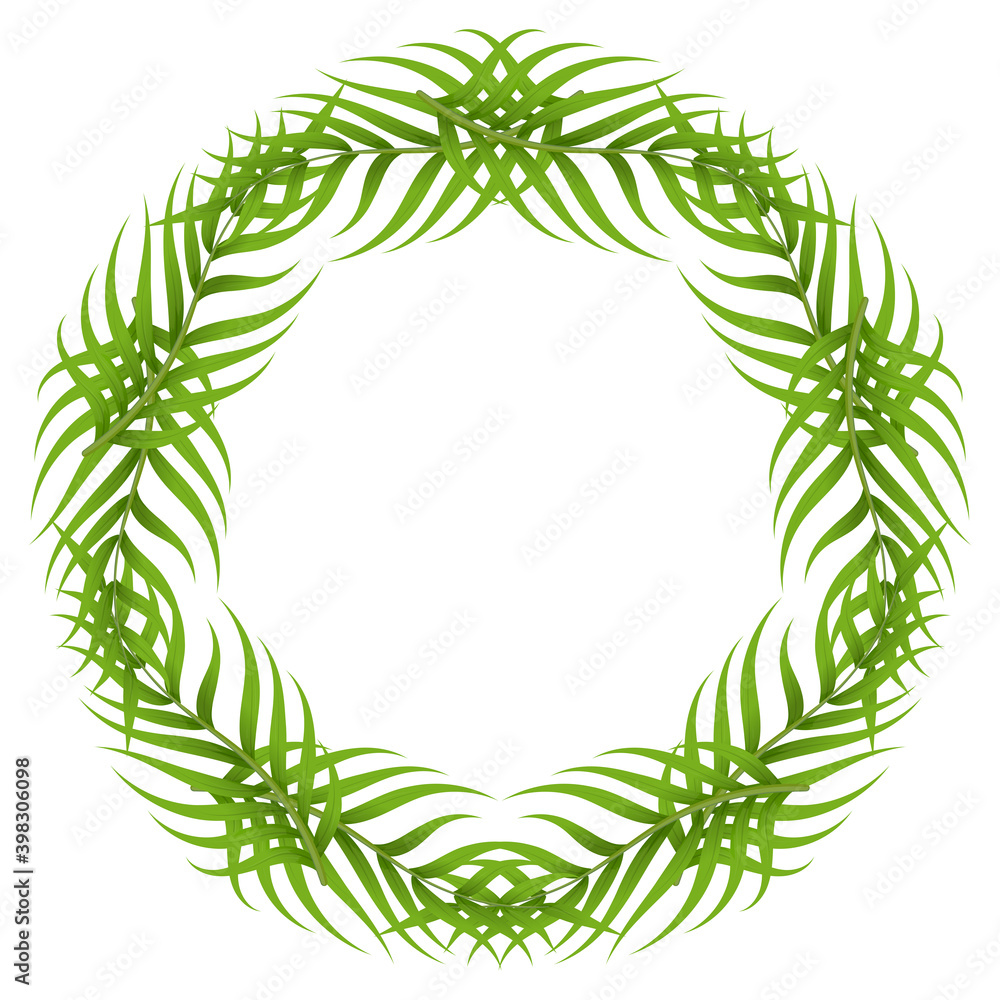 Wreath of green leaves Wreath of green leaves