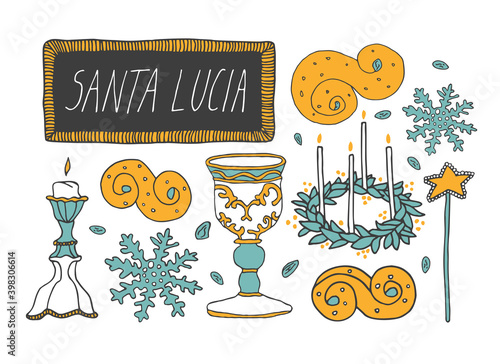 Cuadro en lienzo St Lucy Day celebration concept