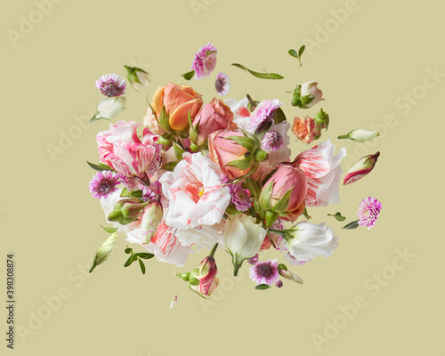 Flowers mix congratulation card.