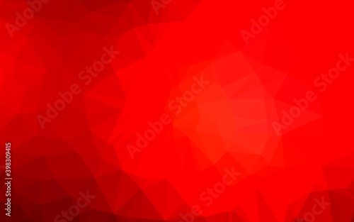 Light Red vector blurry triangle template. Triangular geometric sample with gradient. Elegant pattern for a brand book.