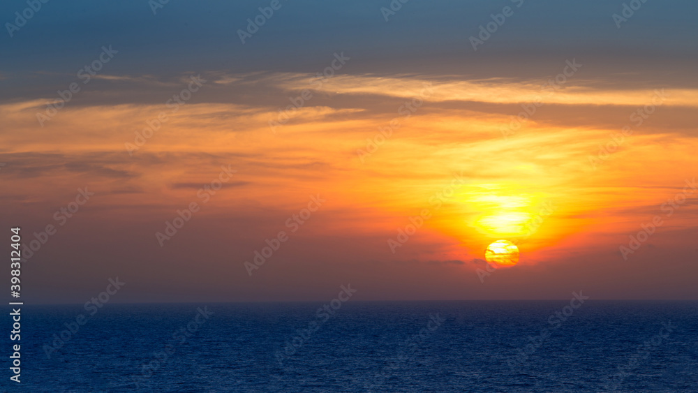 Amazing Sunset on the Sea. Beautiful sunset, waves and landscape. Amazing Sunset on the Sea. Beautiful sunset, waves and landscape.
