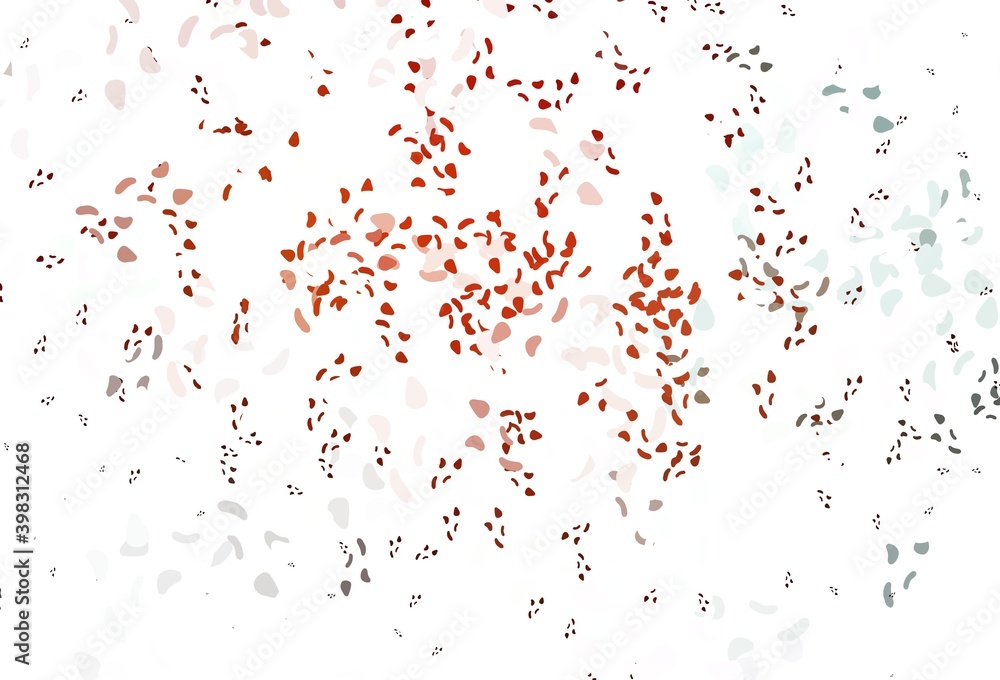 Light red vector pattern with chaotic shapes.