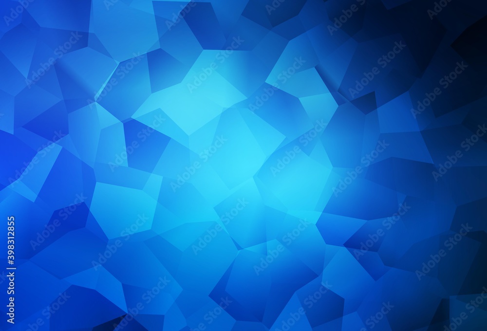 Obraz premium Dark BLUE vector template with chaotic shapes.