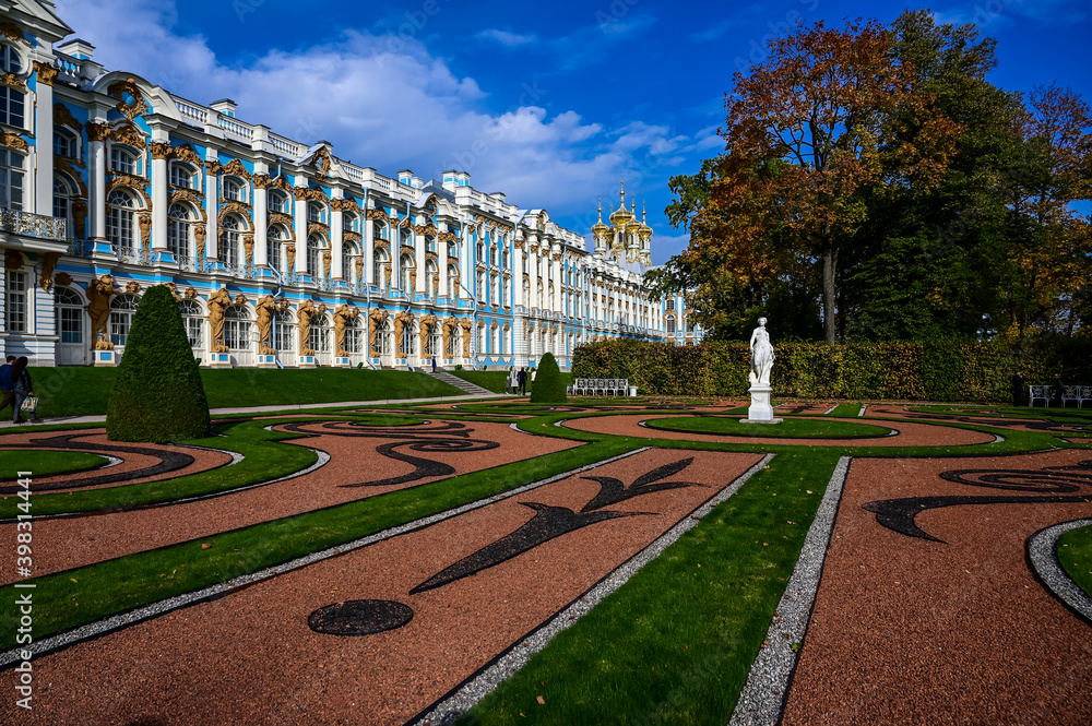 Catherine's Palace. A masterpiece of Russian architecture. the city of Pushkin.
