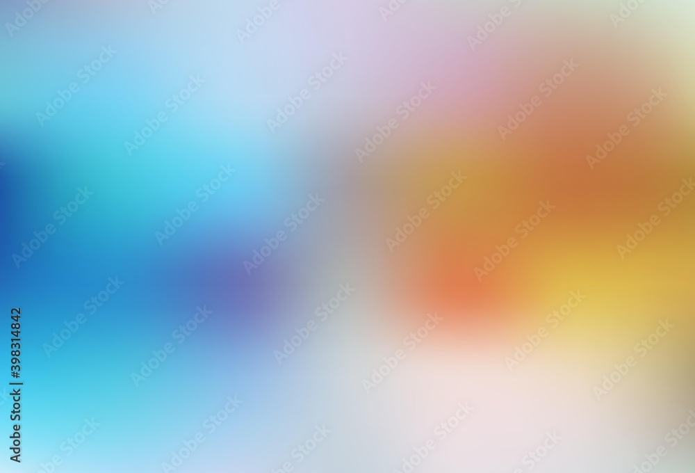 Light Blue, Yellow vector blurred and colored pattern.