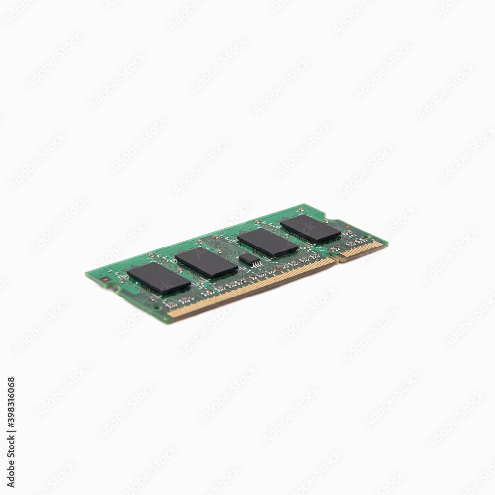 Laptop RAM isolated on a white background. Close up Laptop RAM isolated on a white background. Close up