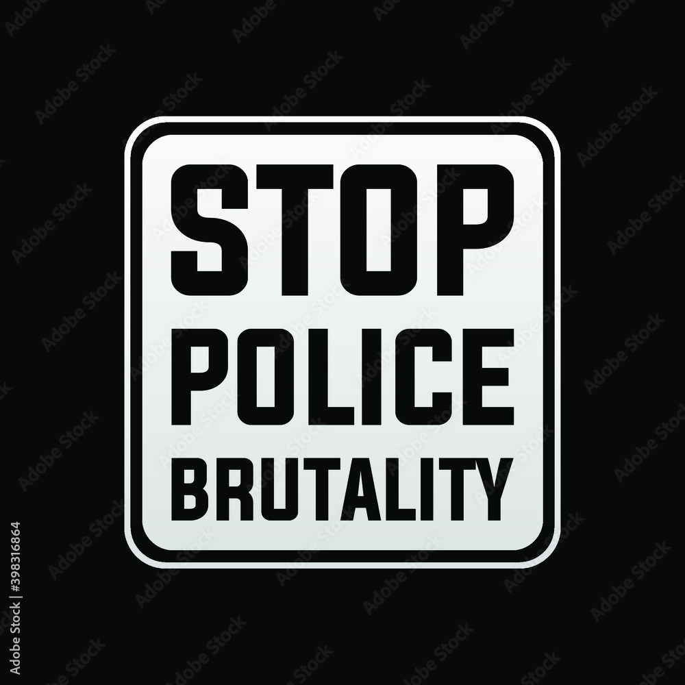 Stop police brutality Black lives matter modern banner, sign, design concept, social media post, template on a black background. Stop police brutality Black lives matter modern banner, sign, design concept, social media post, template on a black background.