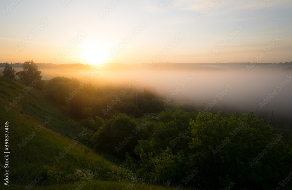 sunrise in the mountains