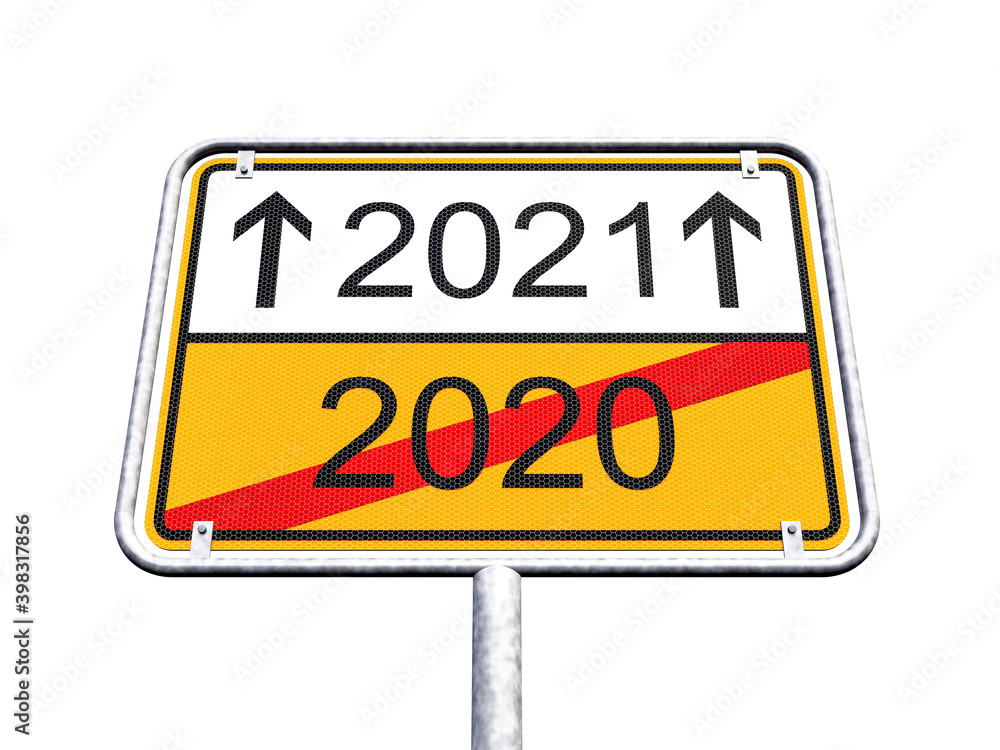 3d Illustration - Ortsschild - Ortstafel - 2020 - 2021 - Freisteller - Freigestellt 3d Illustration - Ortsschild - Ortstafel - 2020 - 2021 - Freisteller - Freigestellt