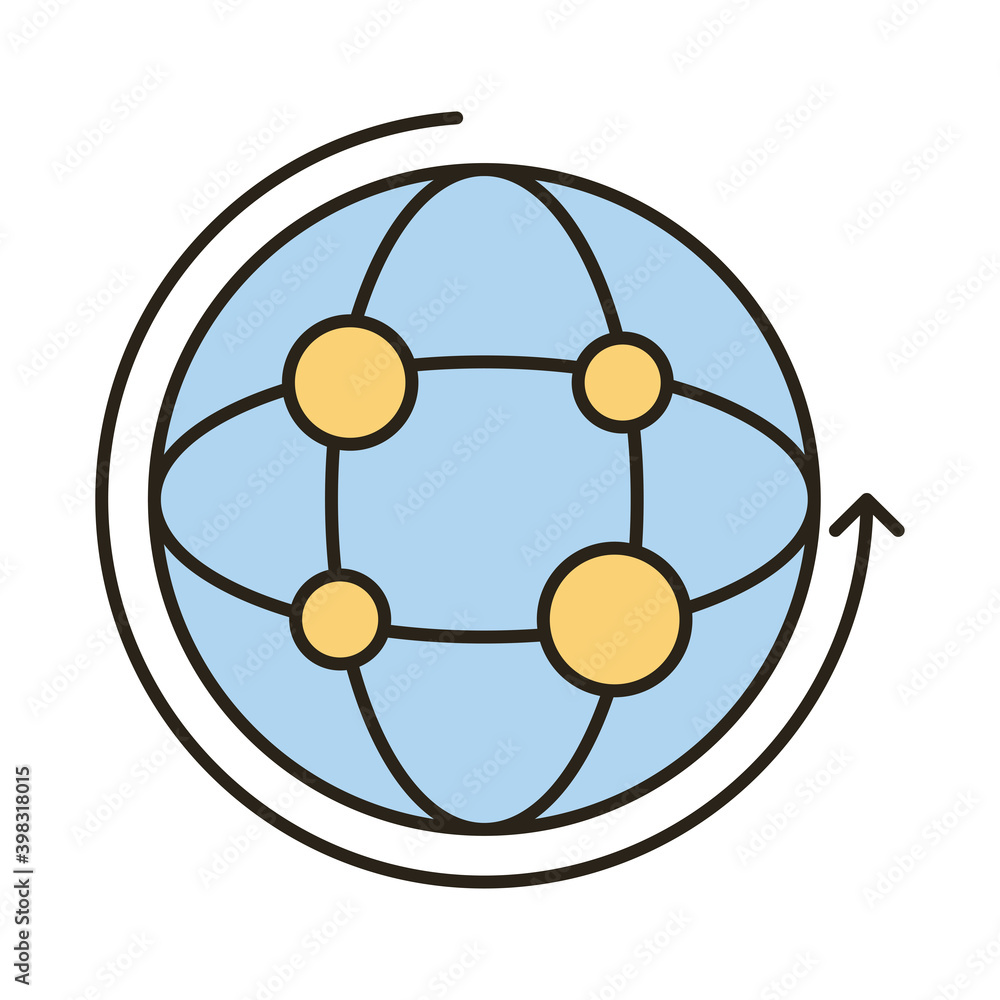 sphere browser line and fill style icon sphere browser line and fill style icon