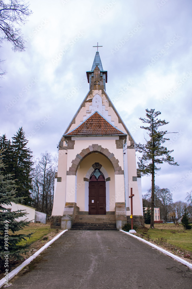 Little church on a cloudy day