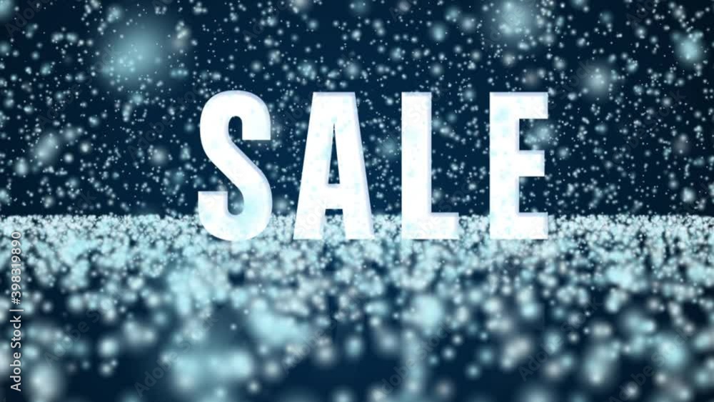 sale and falling snowflakes animation sale and falling snowflakes animation