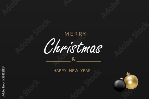 Christmas banner. Background Xmas design. Christmas poster, greeting cards, headers, website. Stylish black pattern