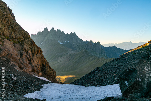 sunset in the mountains