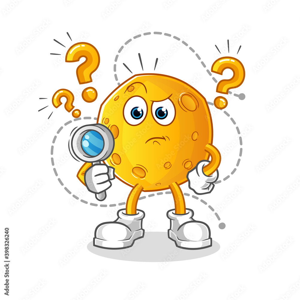 Fototapeta premium moon searching illustration. character vector