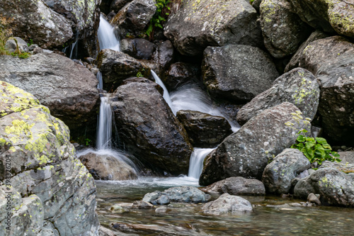 waterfall on the rocks