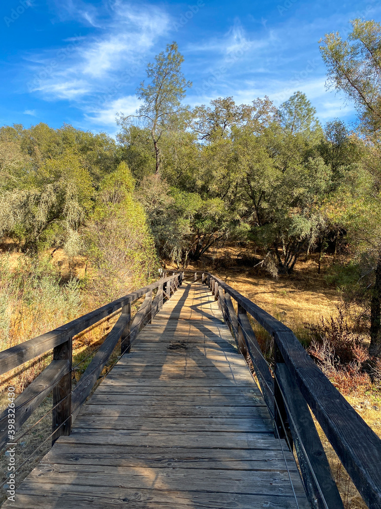 Bridge Over New York Creek Along Trail at Lake Folsom California Bridge Over New York Creek Along Trail at Lake Folsom California