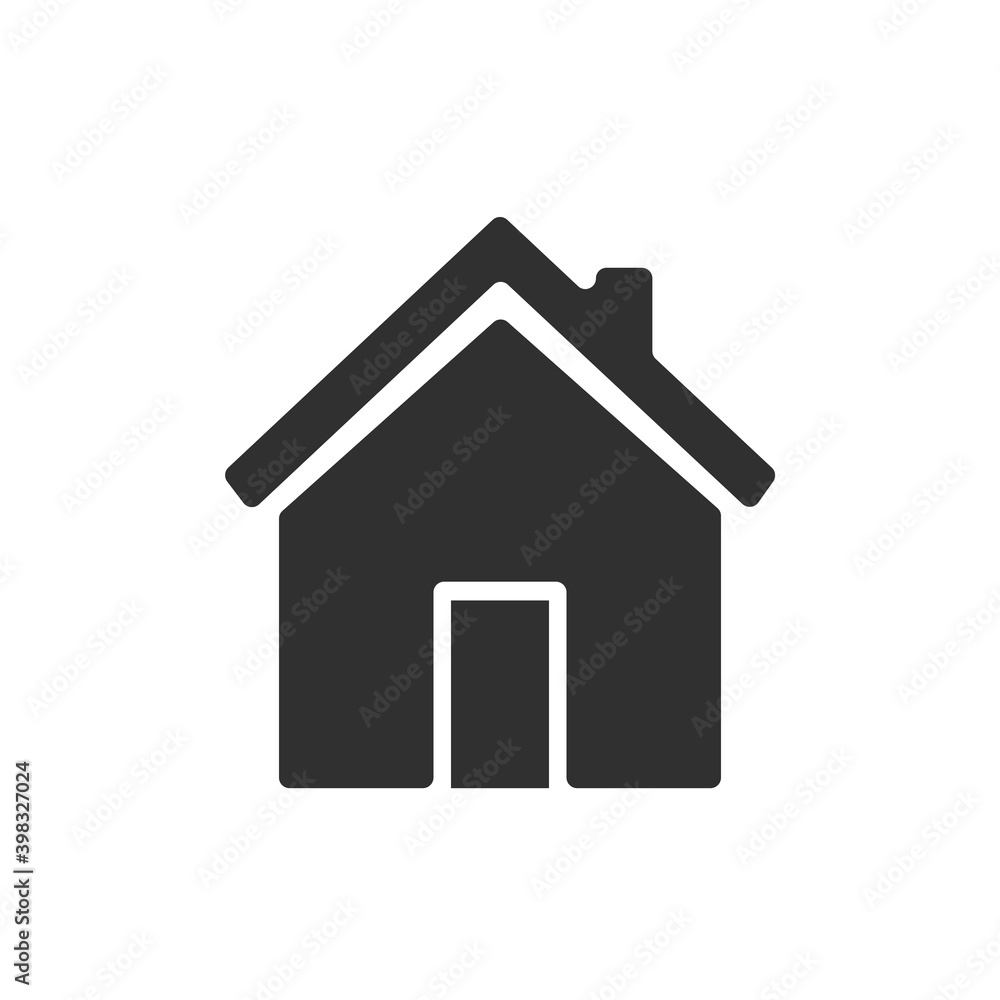 Home icon, house symbol, flat graphic design template, web sign, vector illustration Home icon, house symbol, flat graphic design template, web sign, vector illustration