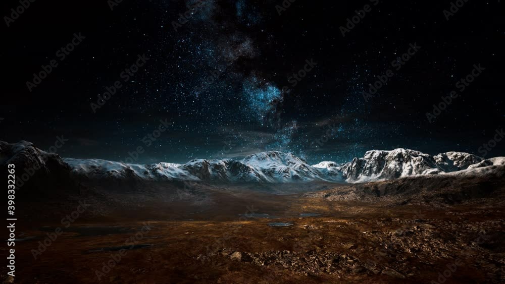 himalaya mountain with star in night time himalaya mountain with star in night time