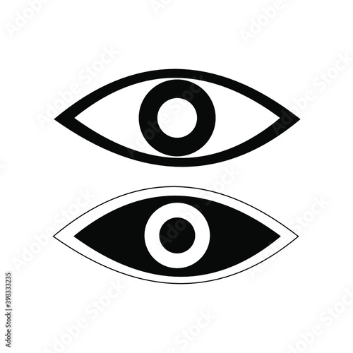 All-seeing eye. Black and white eye. Masonic symbol. Vector illustration.