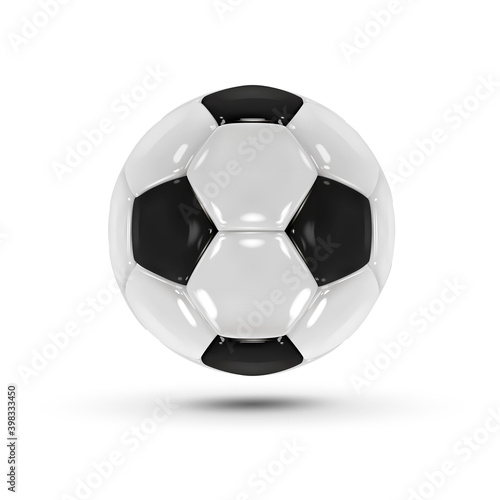 A white ball on a white background. Football. Ball in the vector. Effect of 3D.