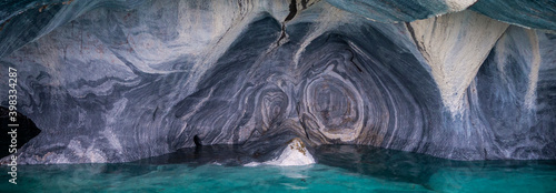 detail of the marble chapels in the General Carrera Lake of the Carretera Austral