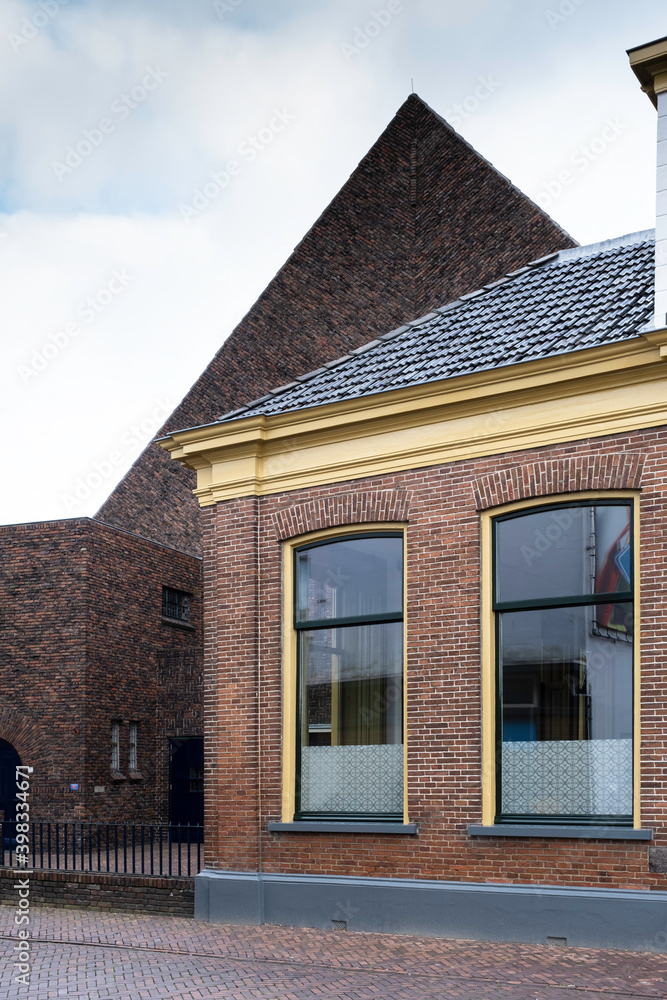 Reformed church of Appingedam with adjoining rectory, the rectory dates from 1879 and has neoclassical features