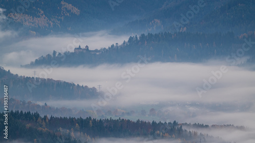 Foggy day in the Murg Valley in the northern Black Forest