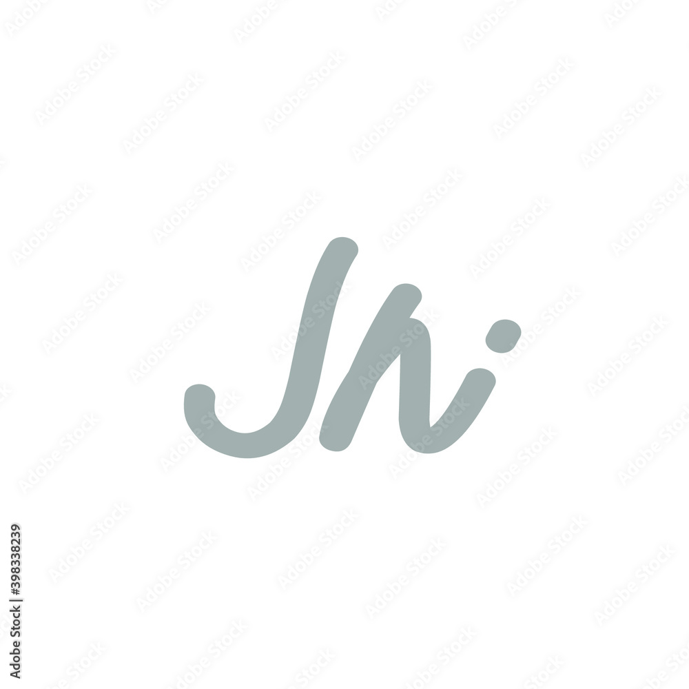 JN initial handwriting monogram logo JN initial handwriting monogram logo