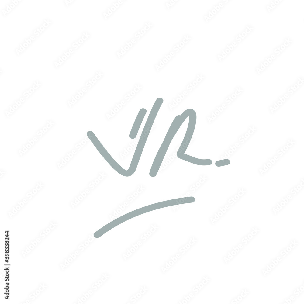 JR initial handwriting monogram logo JR initial handwriting monogram logo