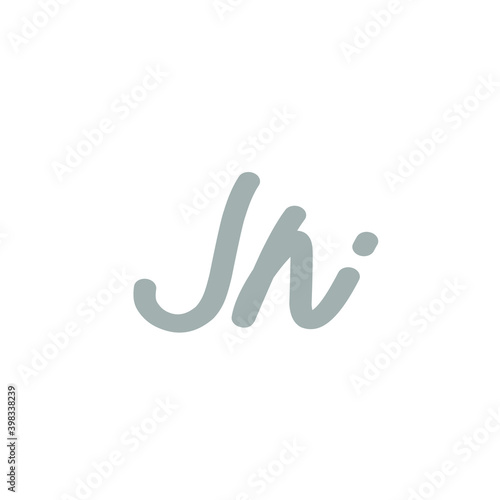 JN initial handwriting monogram logo