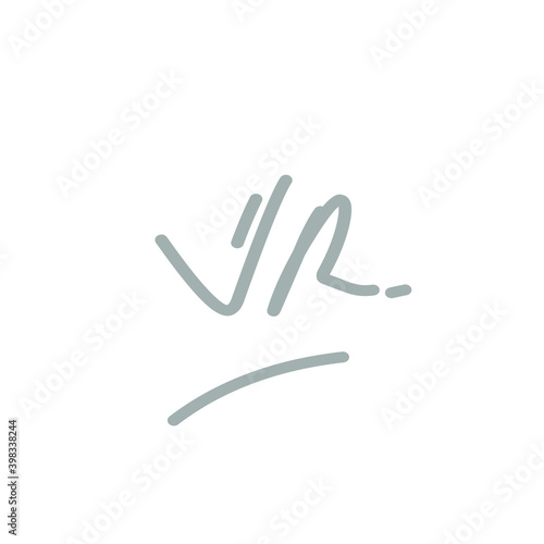 JR initial handwriting monogram logo