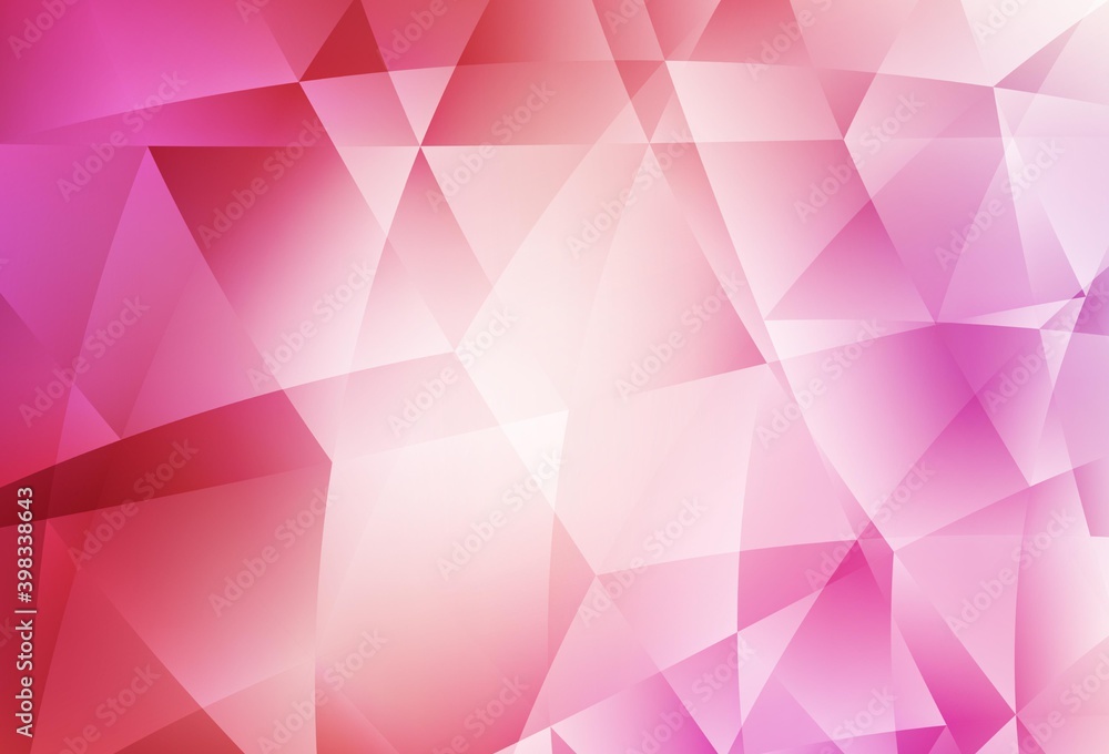Obraz premium Light Pink vector polygonal pattern.
