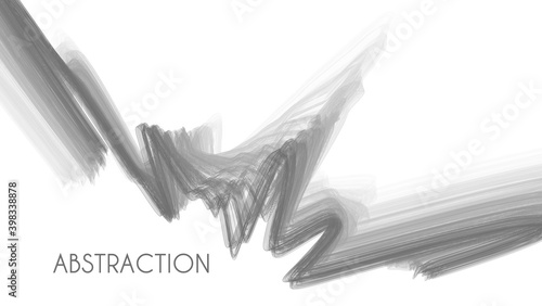 Gray hairline abstraction on white. Vector graphics