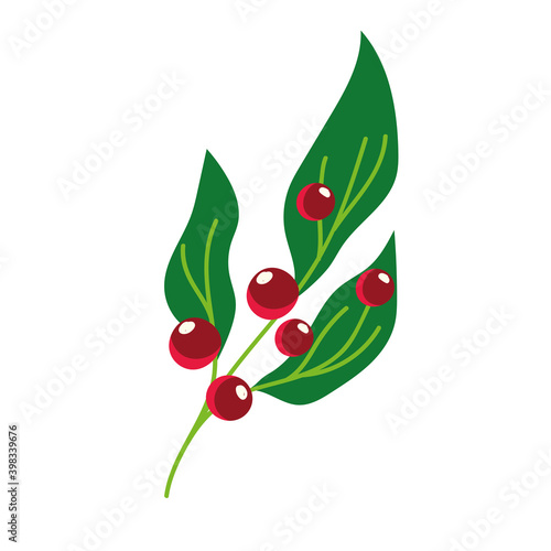 foliage berry floral bloom natural icon isolated design