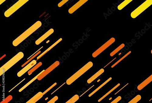 Dark Yellow, Orange vector backdrop with long lines.