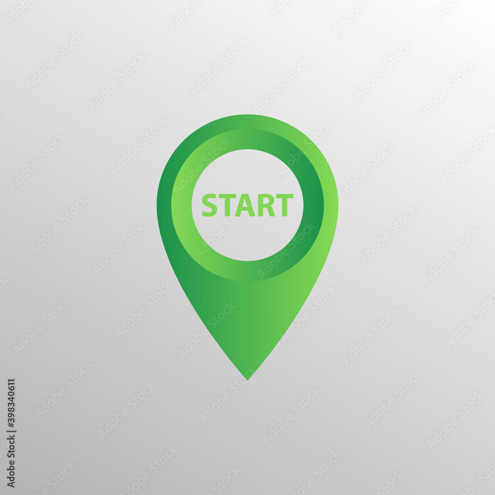Green map markers on white background. Ideal for marking a location on a map, app or website
