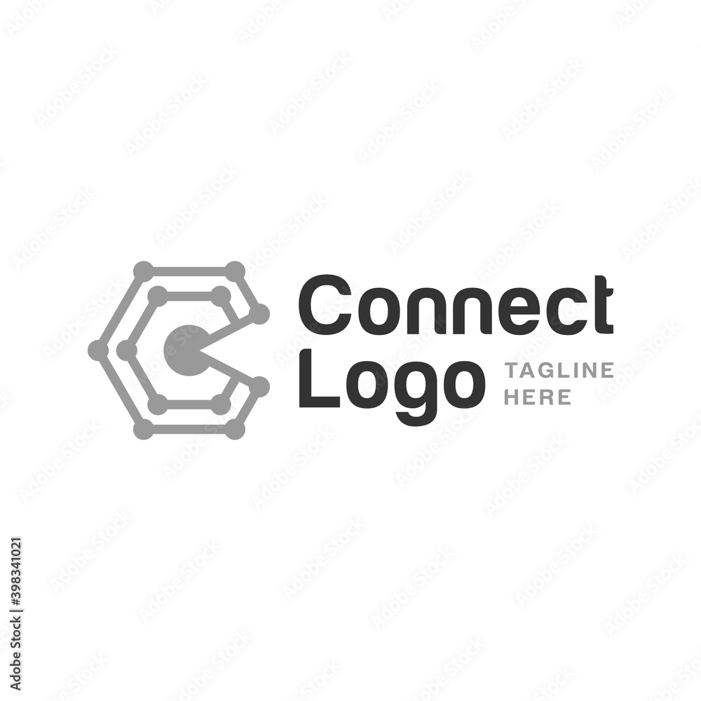 Company or corporate logo design, letter C and connection symbol Company or corporate logo design, letter C and connection symbol