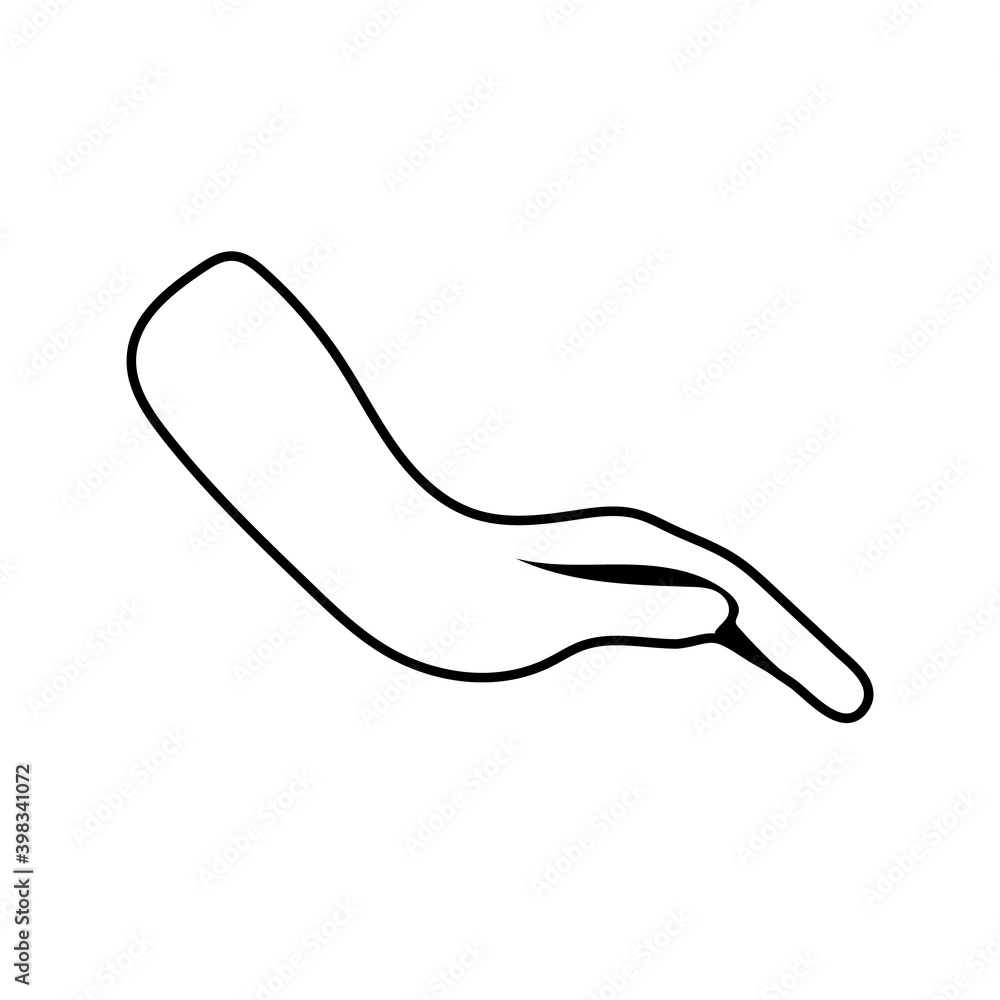 hand human language line style icon hand human language line style icon