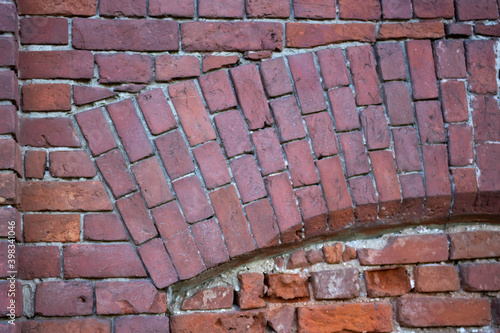 Old brick wall. Texture of an old red brick wall. Vintage brick wall with seamless texture. Seamless red brick pattern