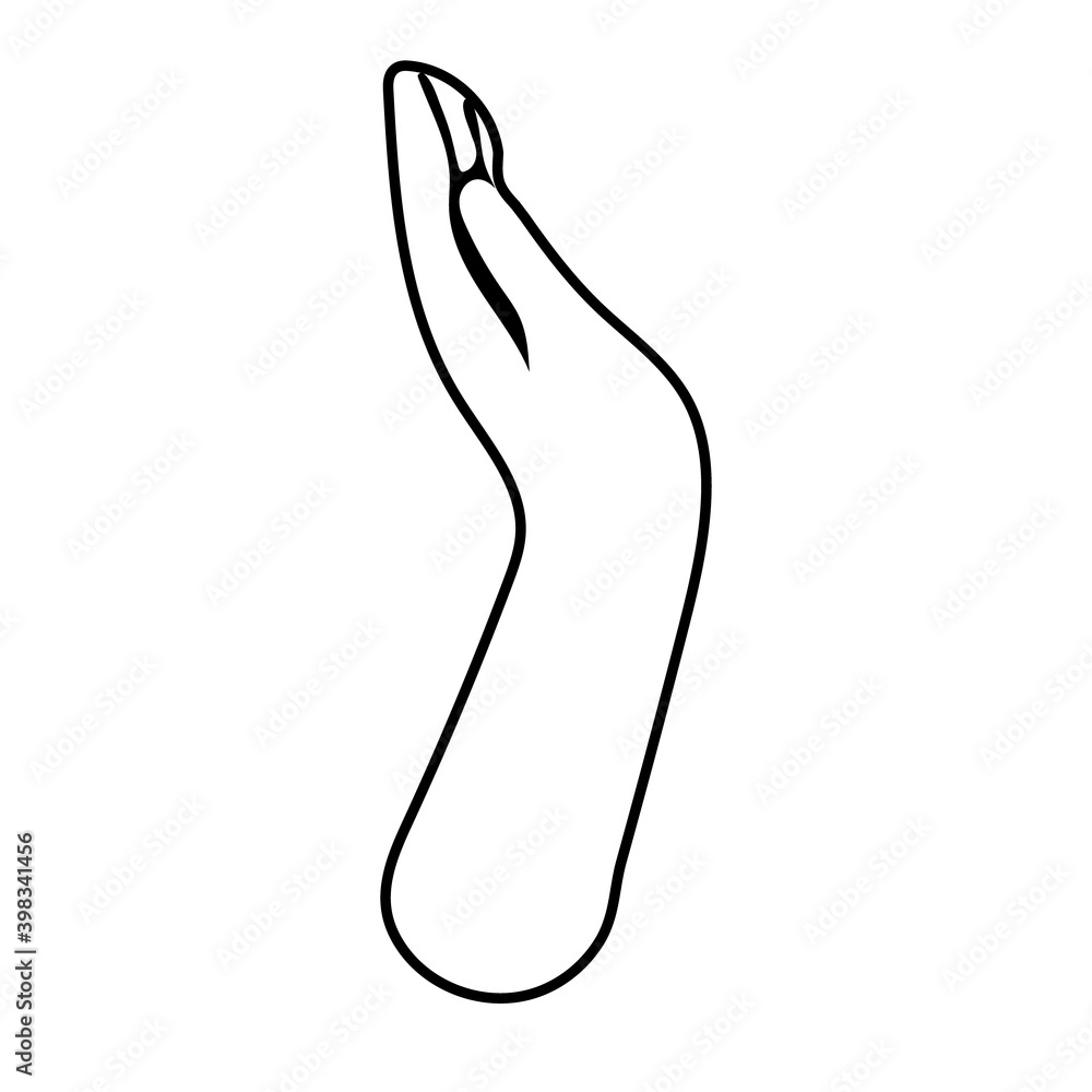 hand human language line style icon hand human language line style icon
