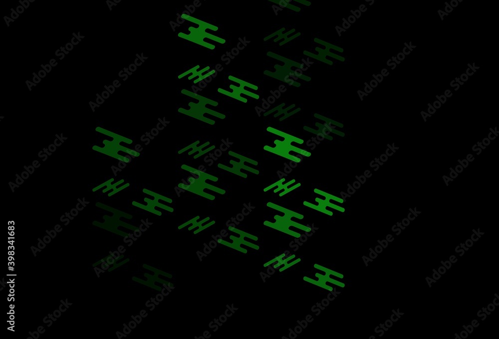 Dark Green vector layout with flat lines. Dark Green vector layout with flat lines.