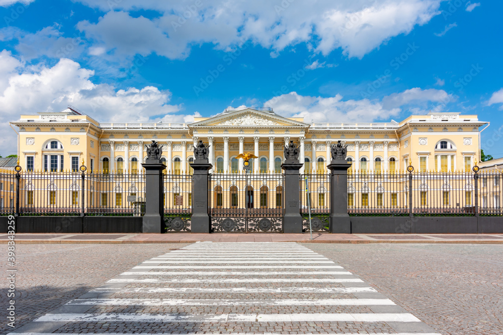 Russian museum facade in Saint Petersburg, Russia