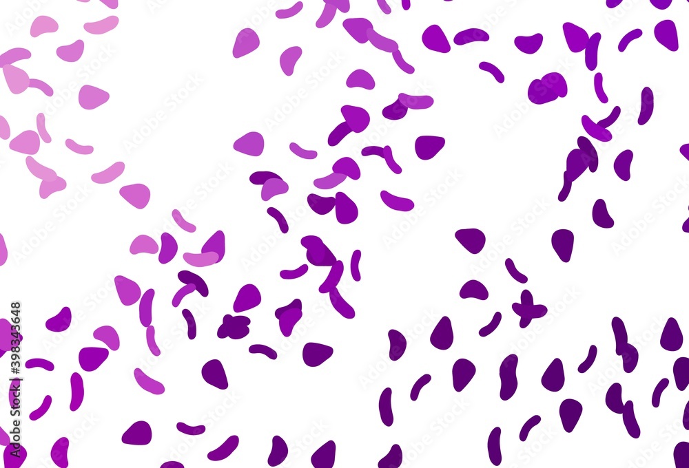 Light Purple vector template with memphis shapes.