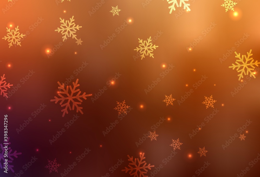 Dark Orange vector backdrop in holiday style. Dark Orange vector backdrop in holiday style.