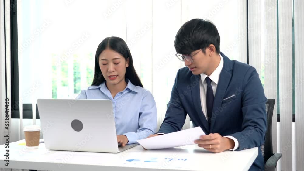 Business People Meeting discussion Analysis with professional investor working new start up project at office, Corporate team brainstorming concept Business People Meeting discussion Analysis with professional investor working new start up project at office, Corporate team brainstorming concept