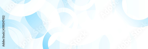 Blue circular lines abstract futuristic technology banner design. Vector background