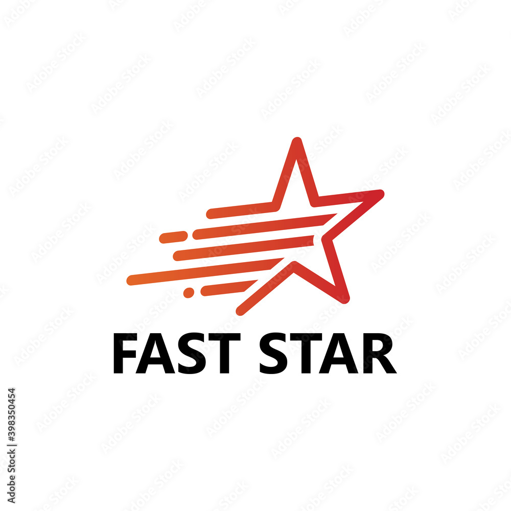 Obraz premium Fast star logo template design