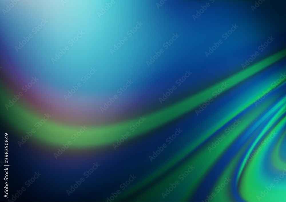 Dark Blue, Green vector modern elegant background. A completely new color illustration in a bokeh style. The background for your creative designs.